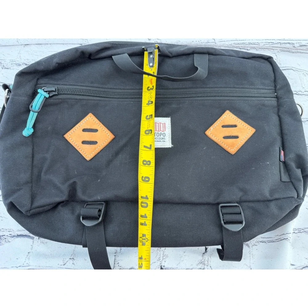 Topo Designs Mountain Briefcase Black 3-Way Carry Laptop Backpack Made in USA